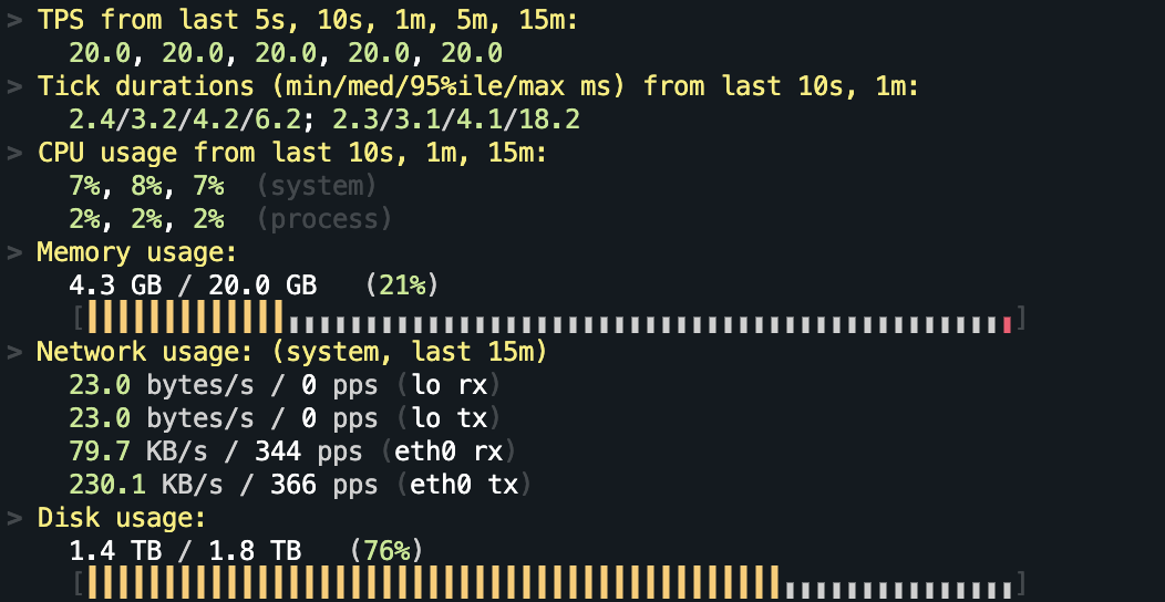 Server screenshot 2