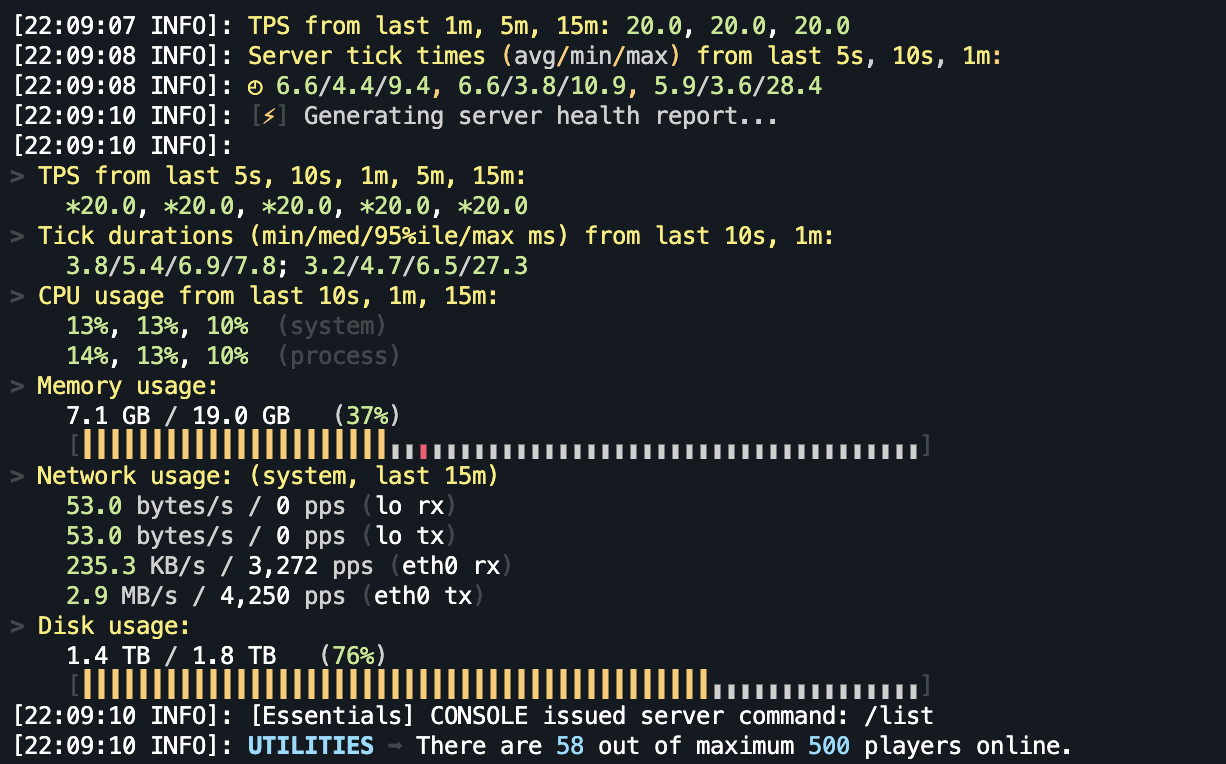 Server screenshot 3